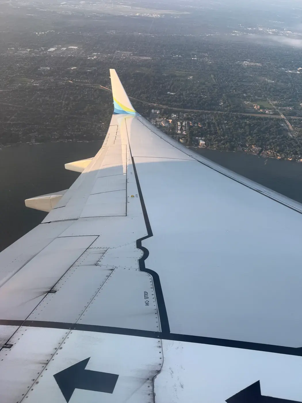 View from an airplane window
